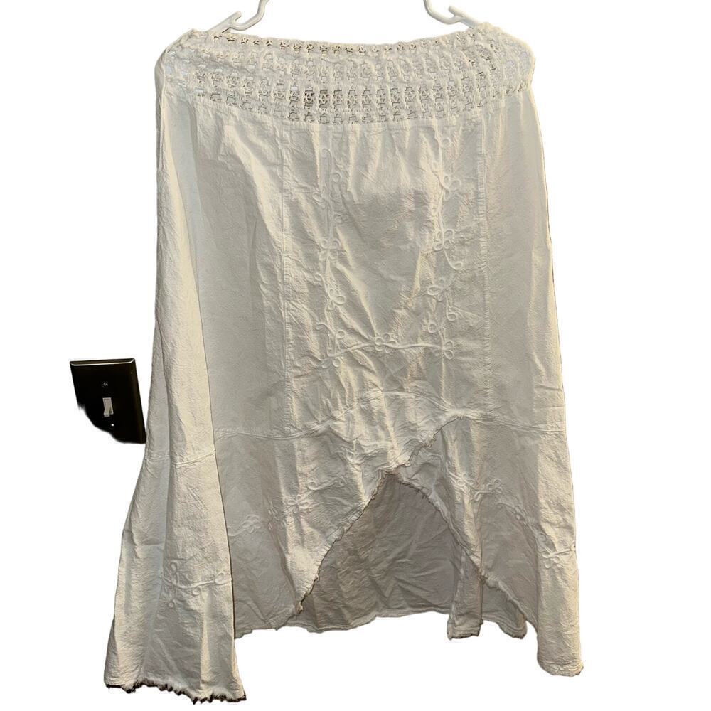 Giocam midi‎ white cotton skirt sz xl